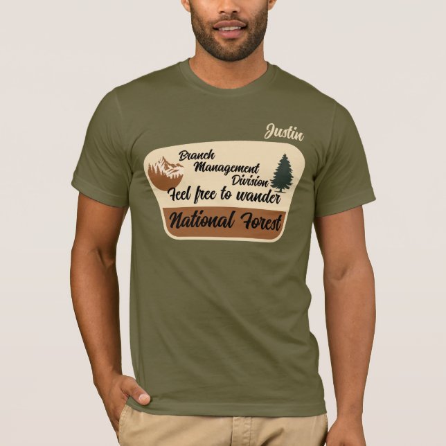 "Gren Management Division" Nationalskogen T Shirt (Framsida)