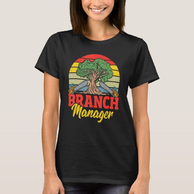 Gren Manager Lumberjack Arborist T Shirt (Framsida)