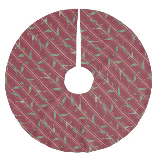 Gren med blad julgransmatta borstad polyester