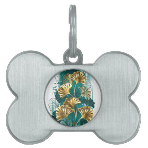 Gren med Golden Löv Ginko Biloba ID-bricka Husdjur