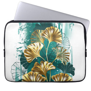 Gren med Golden Löv Ginko Biloba Laptop Fodral