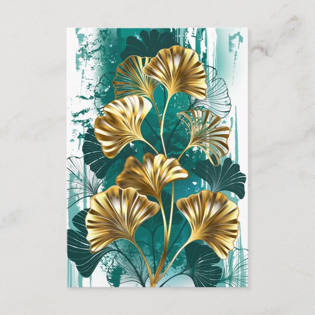 Gren med Golden Löv Ginko Biloba Tilläggskort (Framsida)