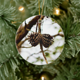 Gren med Pinecones Julgransprydnad Keramik