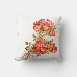 Gren med ro blommor anpassningsbar kudde
