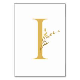 Gren minimalistiskt Vita och Guld moderna Bröllop Bordsnummer