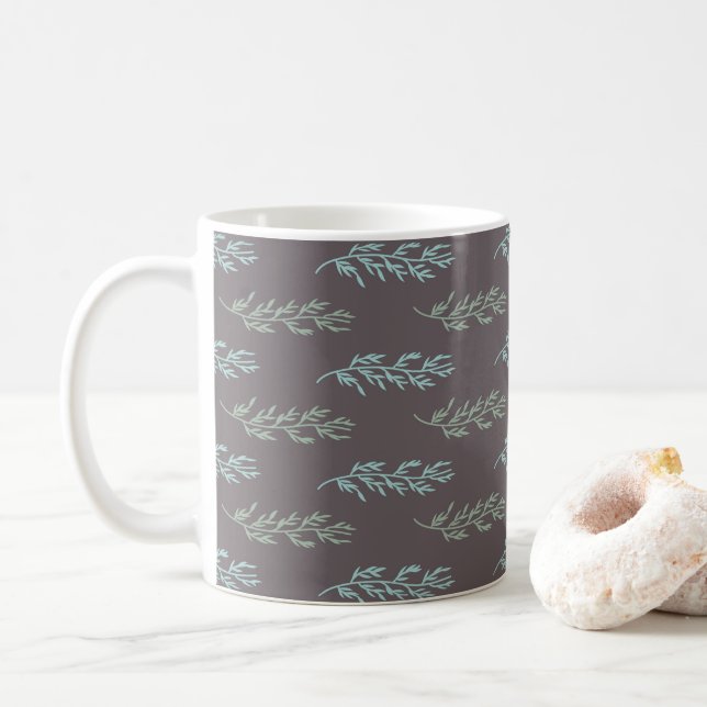gren mönster kaffemugg (Med munk)