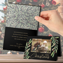 Gren och Berries Foldade julfoto