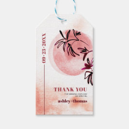 Gren och måne Japandi Tack bröllop Presentetikett