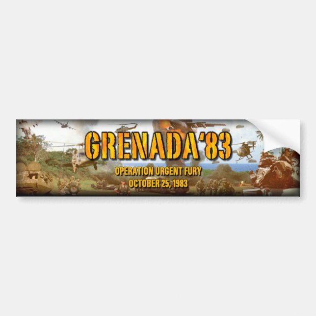 Grenada "83 YTstötfångare Bildekal (Framsidan)