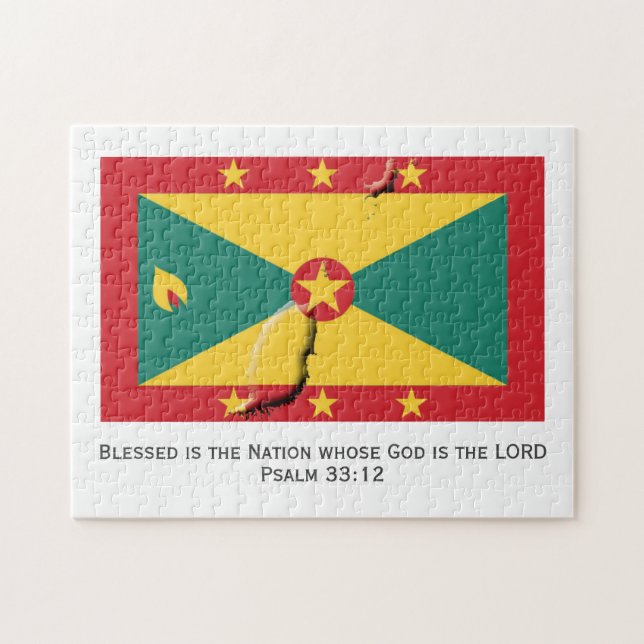 GRENADA | Blad nation | GRENADIAN FLAGGA Pussel (Horisontell)