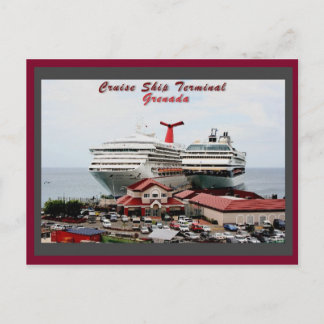 Grenada Cruise Frakt Terminal Vykort