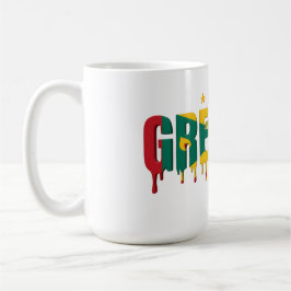 Grenada Drip Text | Karibisk flaggdesign | Fläkt Kaffemugg