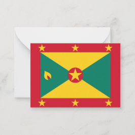 Grenada flagga anteckningskort