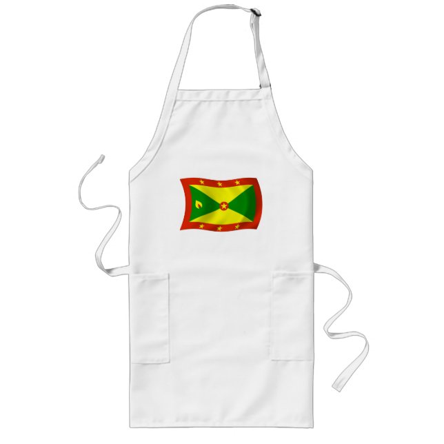 Grenada Flagga Apron Långt Förkläde (Framsidan)