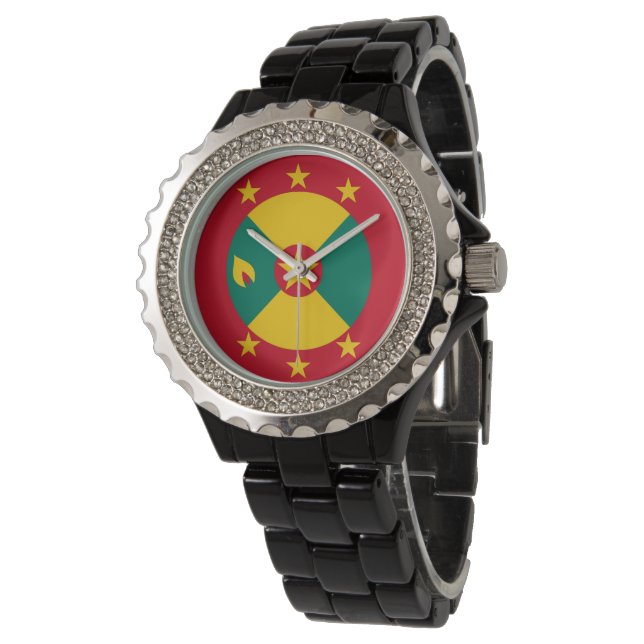 Grenada flagga armbandsur (Vinklad)