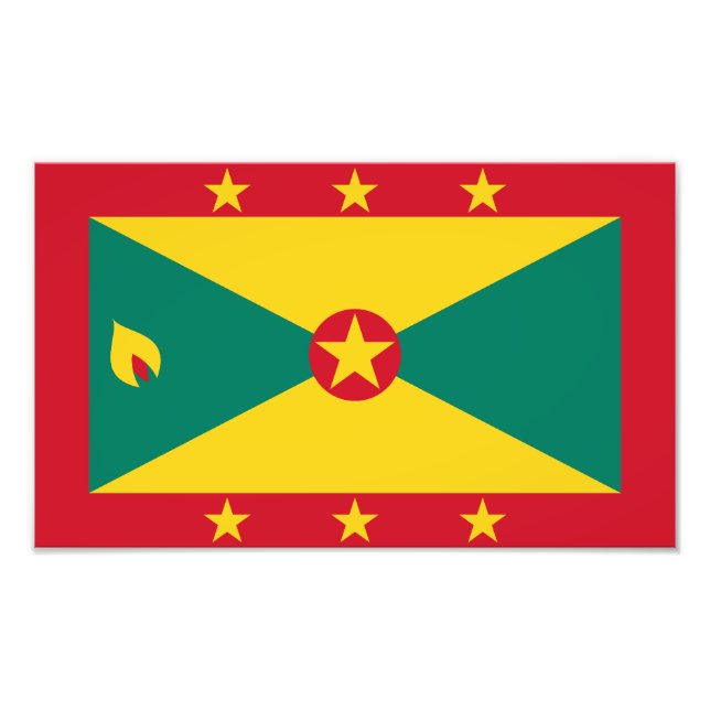 Grenada Flagga Fototryck (Framsidan)