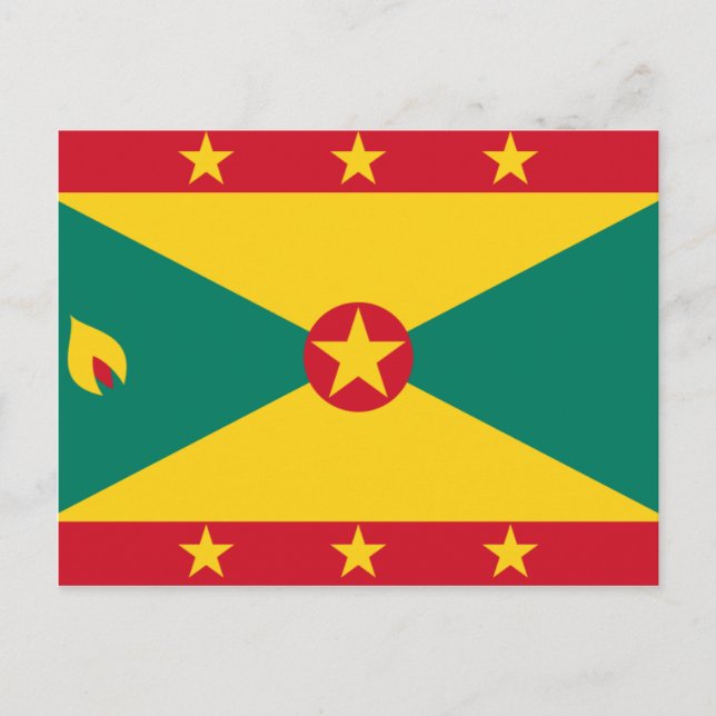Grenada Flagga GD Vykort (Framsida)