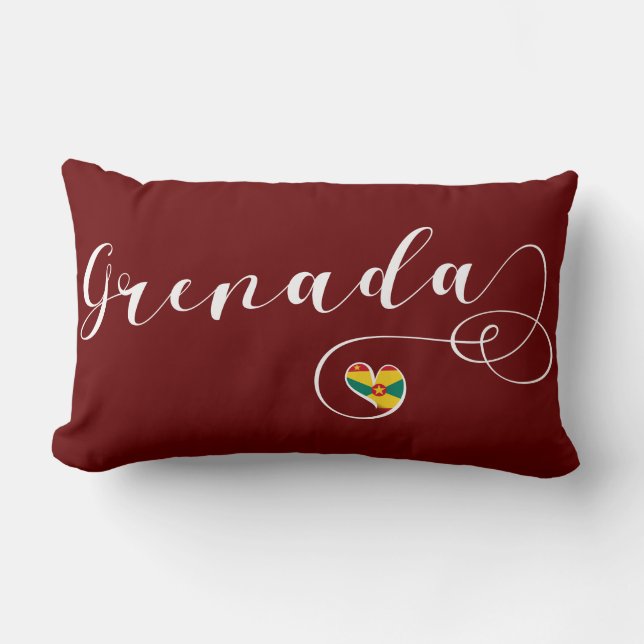 Grenada Flagga, Grenadian Heart Lumbarkudde (Framsida)