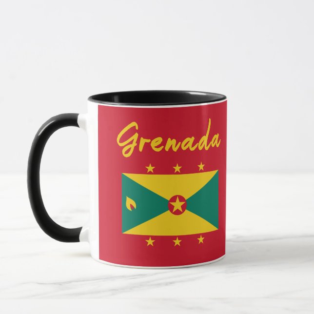 Grenada Flagga Grenadian VästindiCarnival Mas Mugg (Vänster)