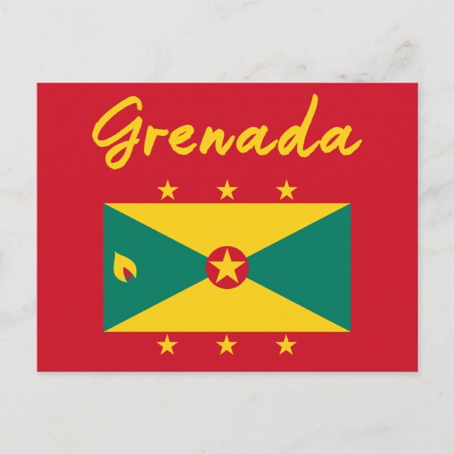 Grenada Flagga Grenadian VästindiCarnival Mas Vykort (Framsida)