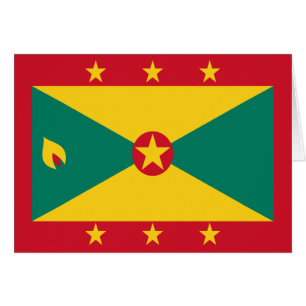 Grenada flagga hälsningskort