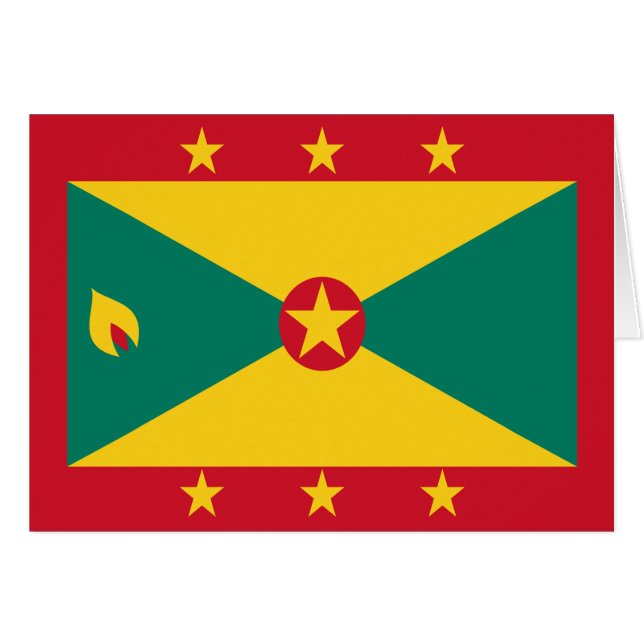 Grenada Flagga Hälsningskort (Framsidan Horizontal)