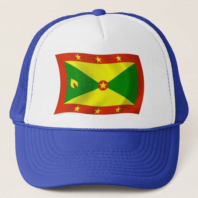 Grenada Flagga Hat Truckerkeps (Framsida)