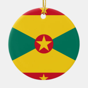 Grenada flagga julgransprydnad keramik