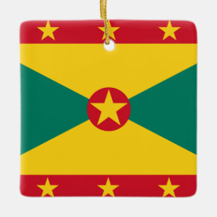Grenada Flagga Julgransprydnad Keramik