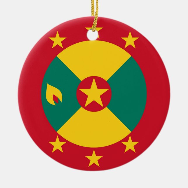 Grenada flagga julgransprydnad keramik (Framsidan)