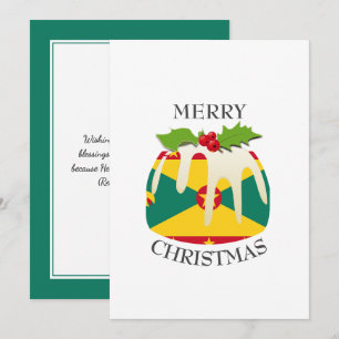 GRENADA FLAGGA Julpudding Framtida Julkort