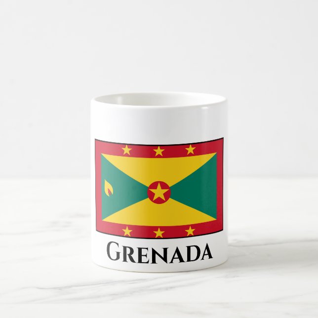 Grenada Flagga Kaffemugg (Center)