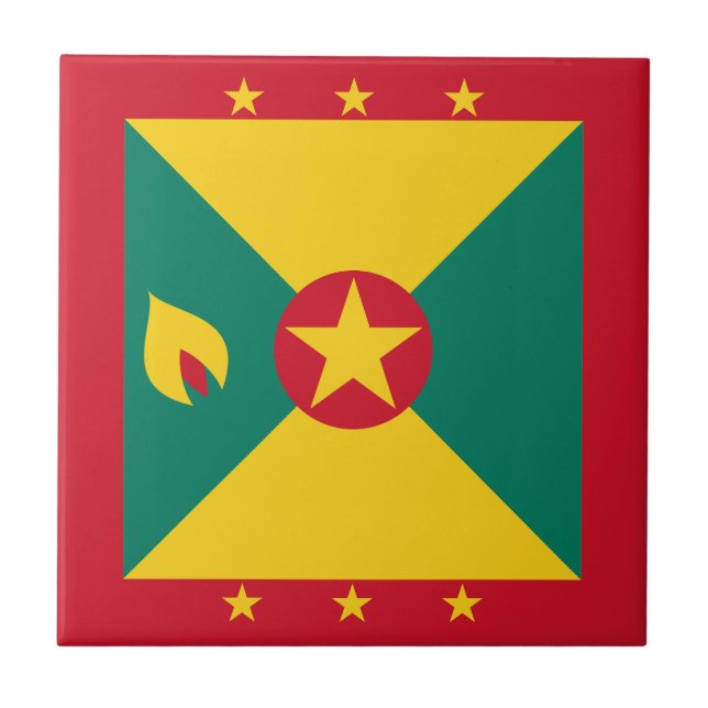 Grenada Flagga Kakelplatta (Framsidan)
