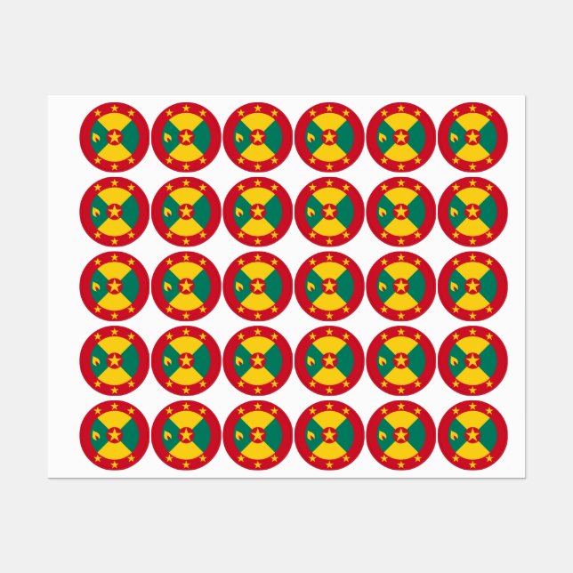 Grenada flagga klistermärke (Ark)