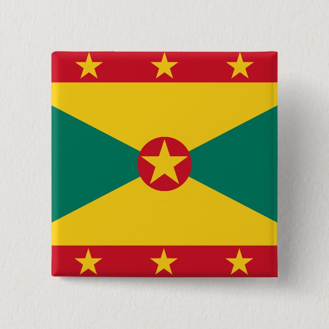 Grenada Flagga Knapp (Framsida)