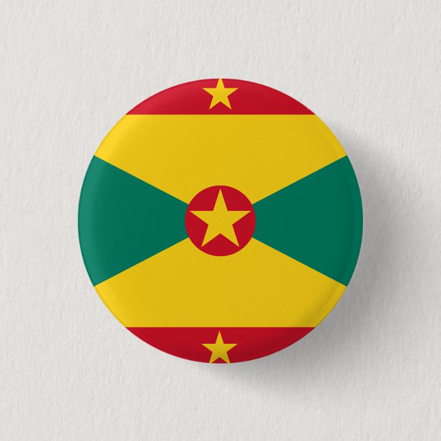 Grenada Flagga Knapp (Framsida)