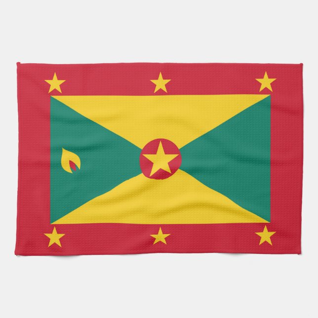 Grenada flagga kökshandduk (Horisontell)