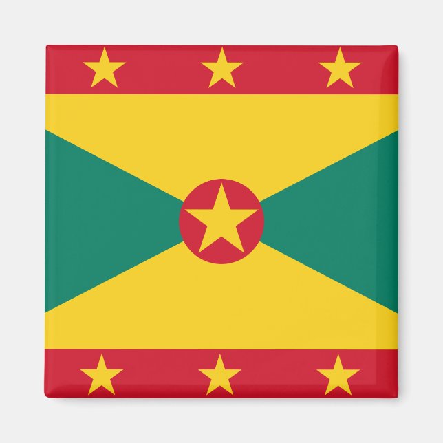 Grenada Flagga Magnet (Framsidan)