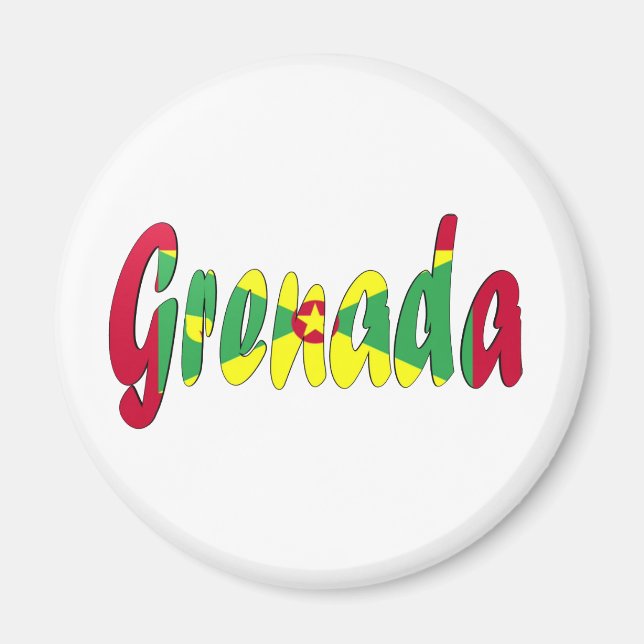 Grenada Flagga Magnet (Framsidan)