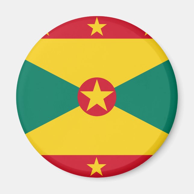 Grenada Flagga Magnet (Framsidan)