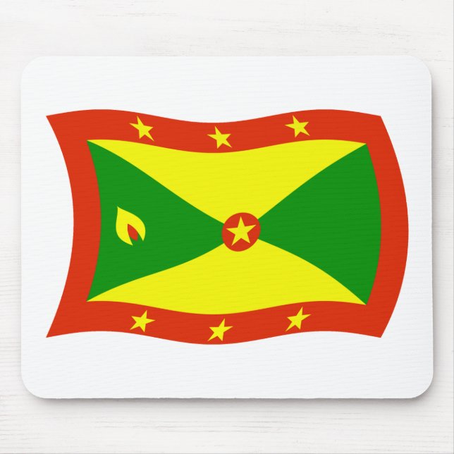Grenada Flagga Mousepad Musmatta (Framsidan)