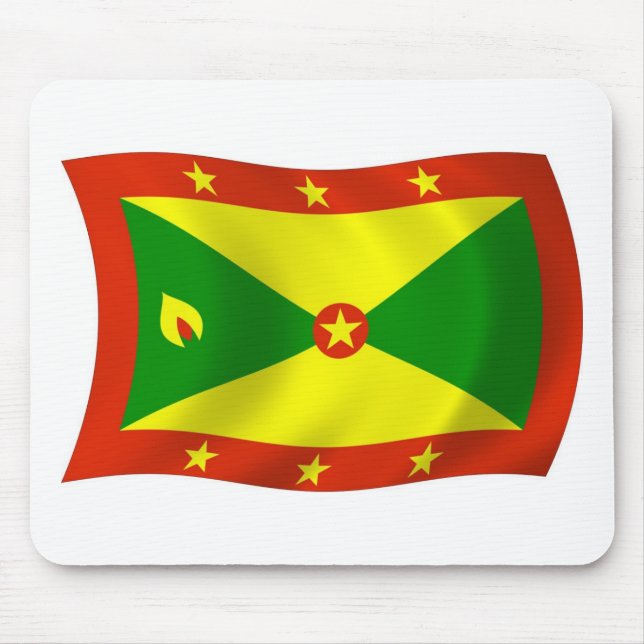 Grenada Flagga Mousepad Musmatta (Framsidan)