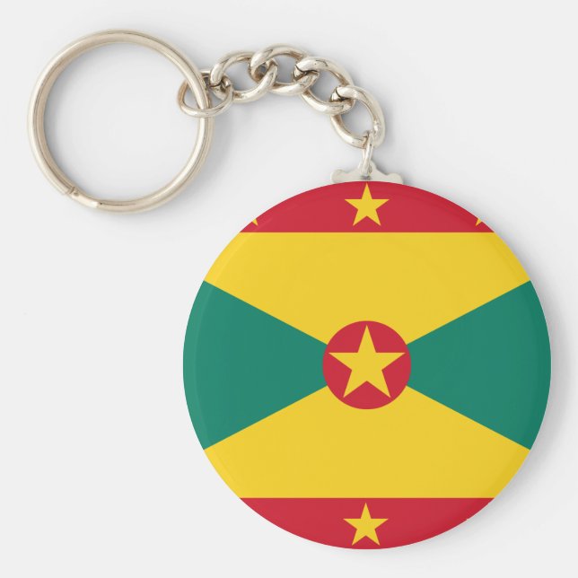 Grenada Flagga Nyckelring (Framsidan)