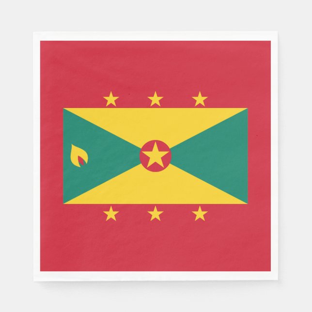 Grenada Flagga Pappersservett (Framsidan)