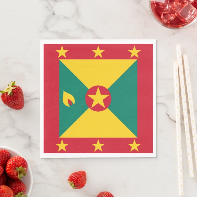 Grenada flagga pappersservett (Insitu)