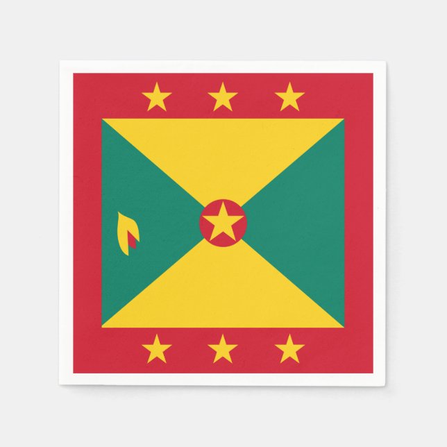 Grenada Flagga Pappersservett (Framsidan)