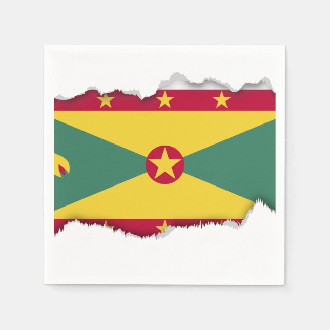 Grenada Flagga Pappersservett (Framsidan)