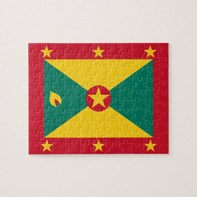 Grenada flagga pussel (Horisontell)