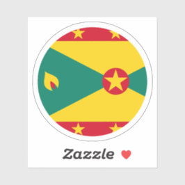 Grenada Flagga Round Sticker Klistermärken