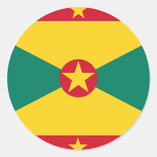 Grenada Flagga Runt Klistermärke